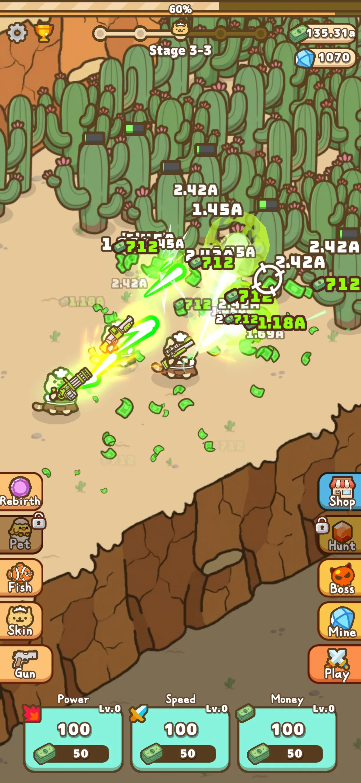 Idle Cat Gunner: Shooter RPG — прохождение карты